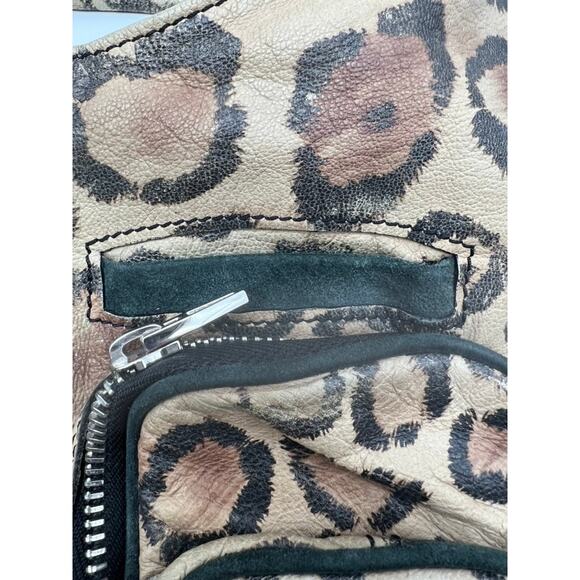 Alexander Wang Brown Black Donna Leopard Hobo Washed Leather & Suede Medium Bag - Picture 8 of 12